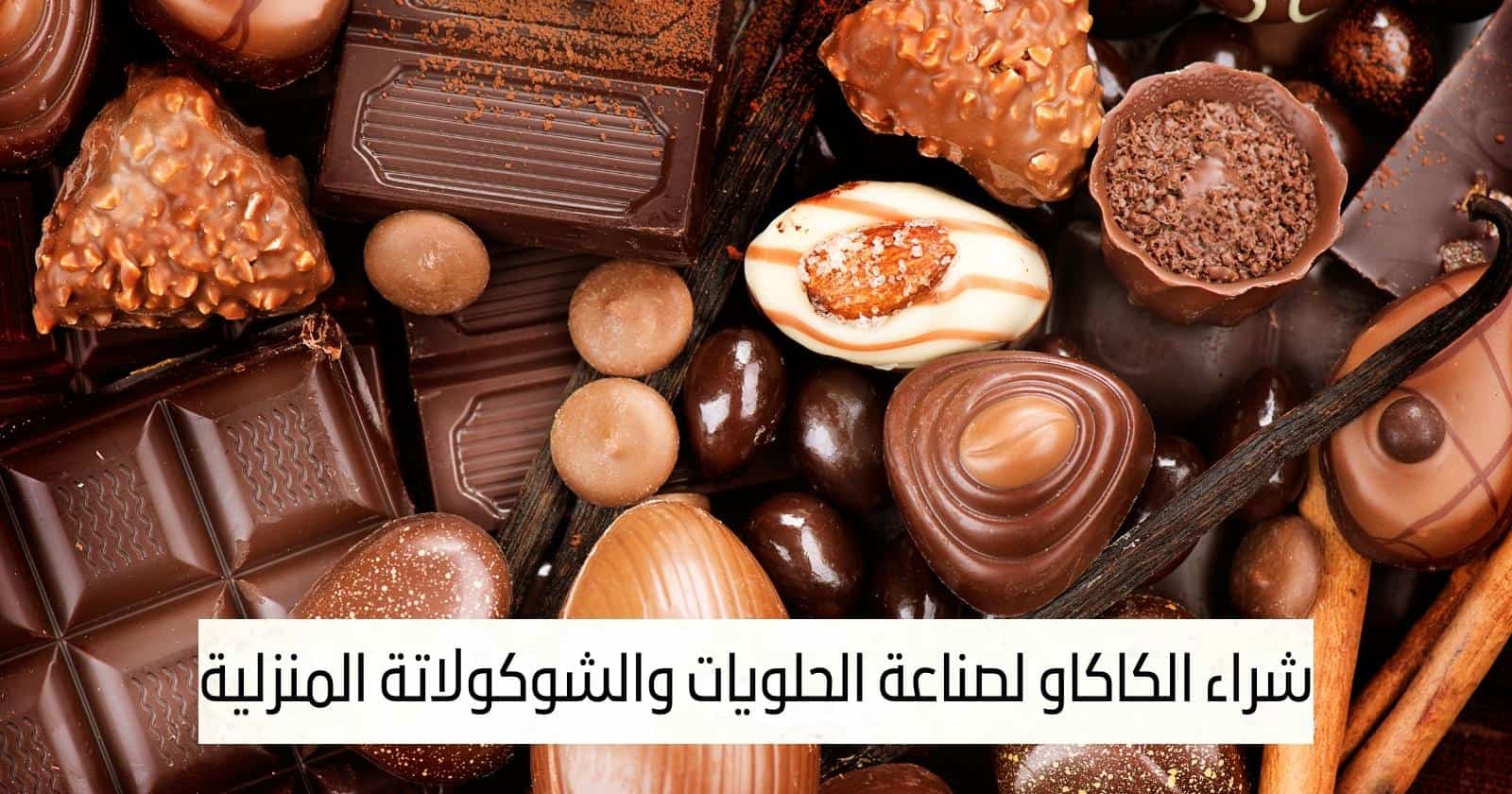 شراء الكاكاو لصناعة الحلويات والشوكولاتة المنزلية