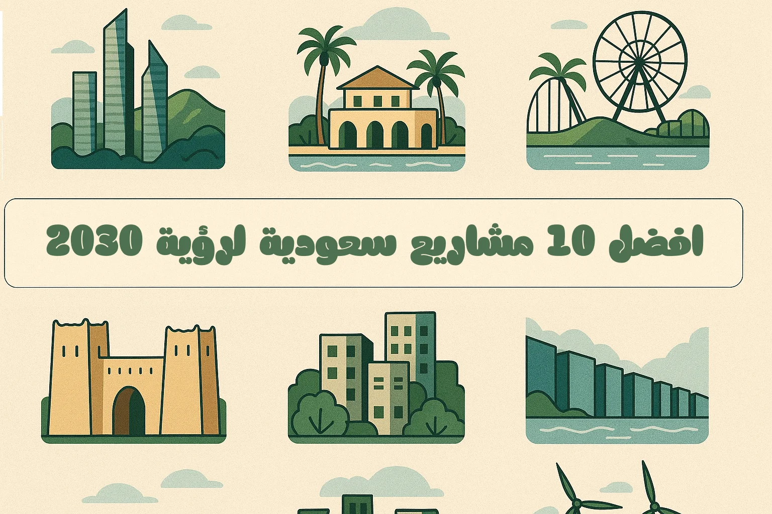 افضل 10 مشاريع سعودية لرؤية 2030