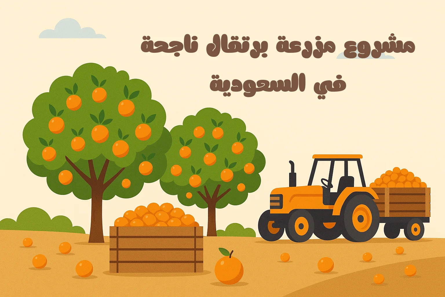مشروع مزرعة برتقال ناجحة في السعودية